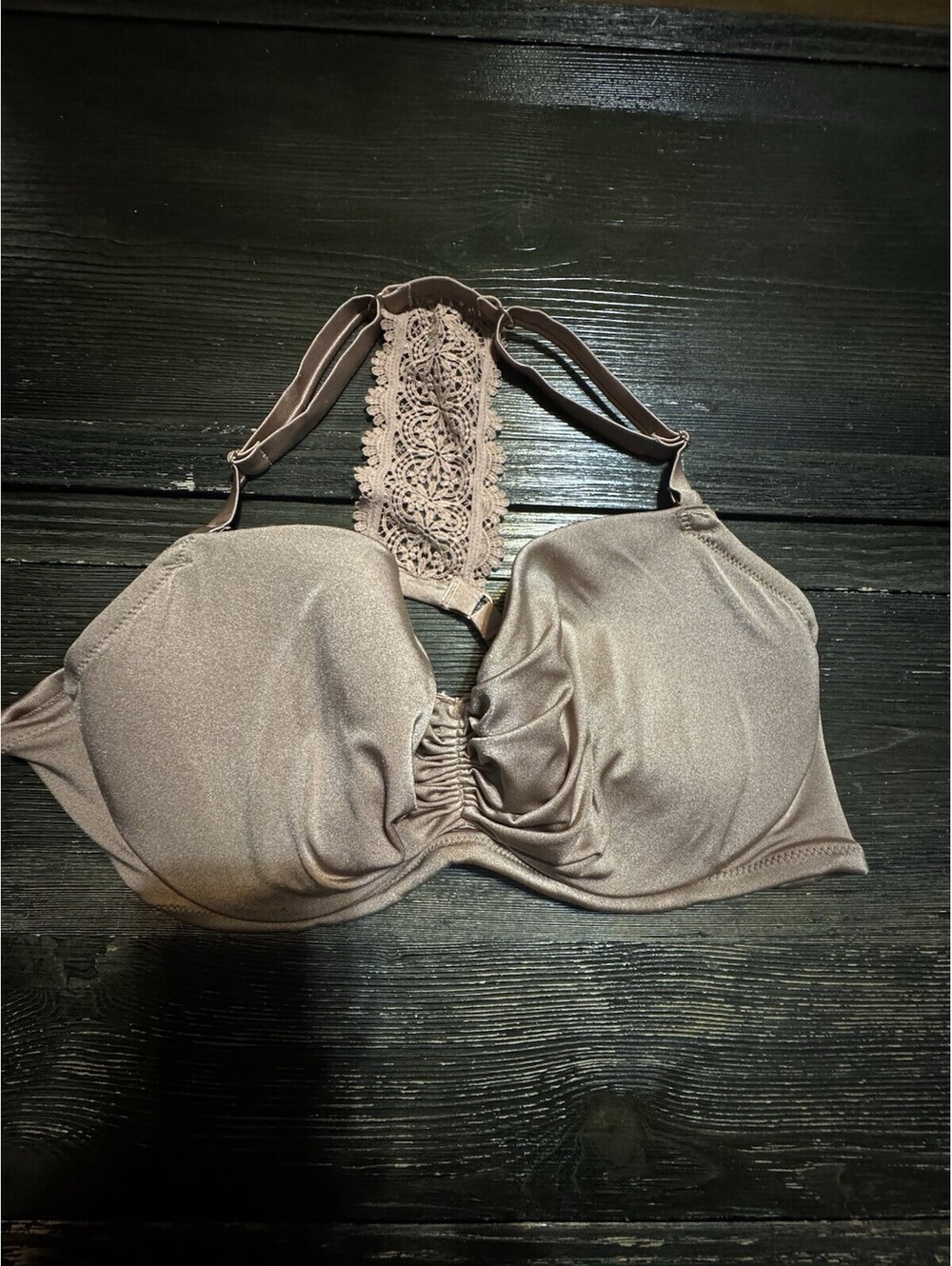 Smart & Sexy Swim Top 38D Rose Gold Medallion Racerback Underwire Bikini